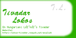 tivadar lokos business card